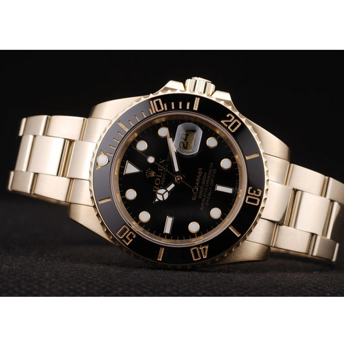 Good copy rolex watches Rolex Black Submariner 98231 Bezel Black Dial Ceramic 0702